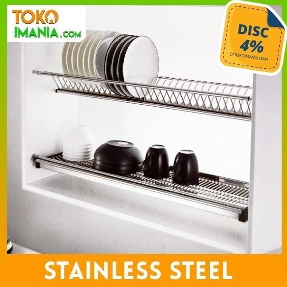[Ready Stock] Rak Piring Gantung 50Cm Stainless Steel 304 Knockers Wdj 150