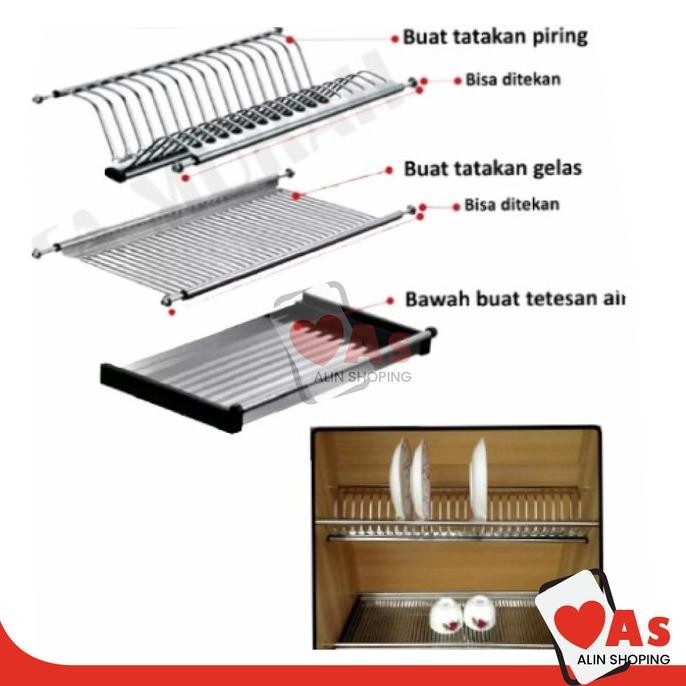 [New] Rak Piring Gantung/Rak Piring Stainless/Minimalis/Portable