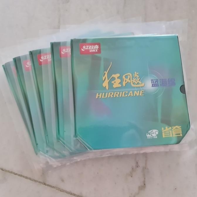 TERBARU - DHS Hurricane 3 Neo Provincial Blue Sponge 41 Degree Hardness