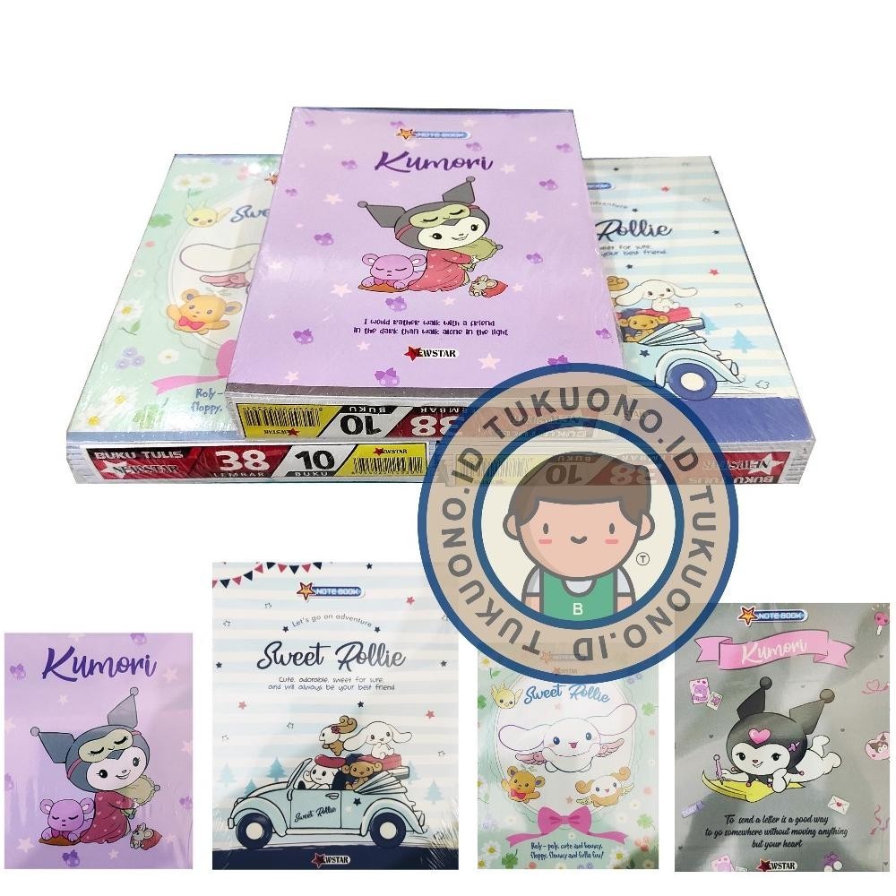 

Qw-7 (1 Pack) Newstar Sanrio Buku Tulis 38 Lembar Kwarto | 1 Pack Isi 10 Buku Kurumi Kumori Cinamoroll Melody Hemat