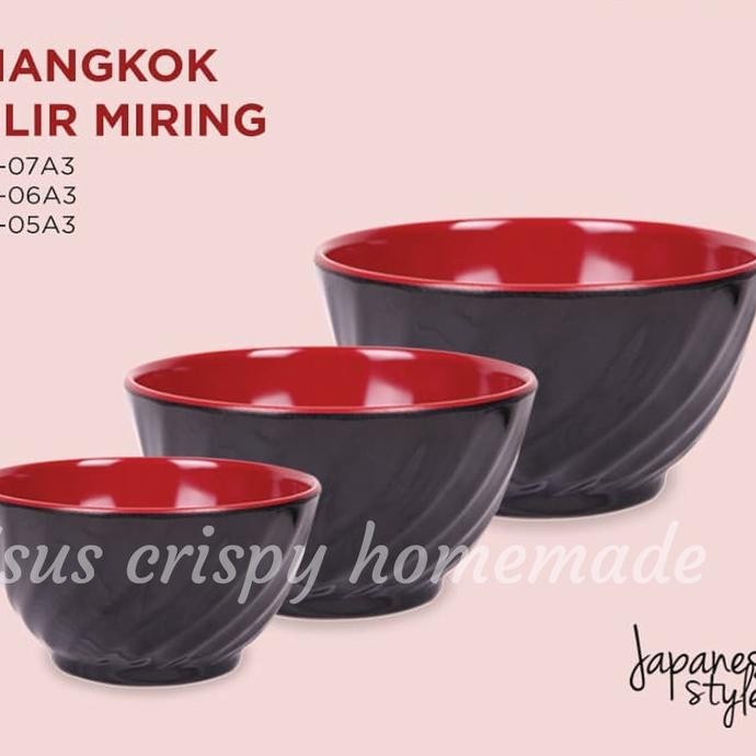 [Cod] 1 Lusin Mangkok Melamin Mangkok Baso Ulir Miring Ukuran 6"