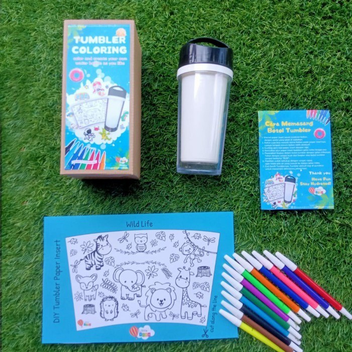SALE DIY MEWARNAI BOTOL MINUM TUMBLER / DIY MEWARNAI TUMBLER ANAK