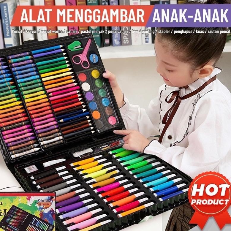 

Promo Crayon Set 168Pcs / Krayon Mewarnai Anak 168Pcs / Pensil Warna Set 168Pcs Promo