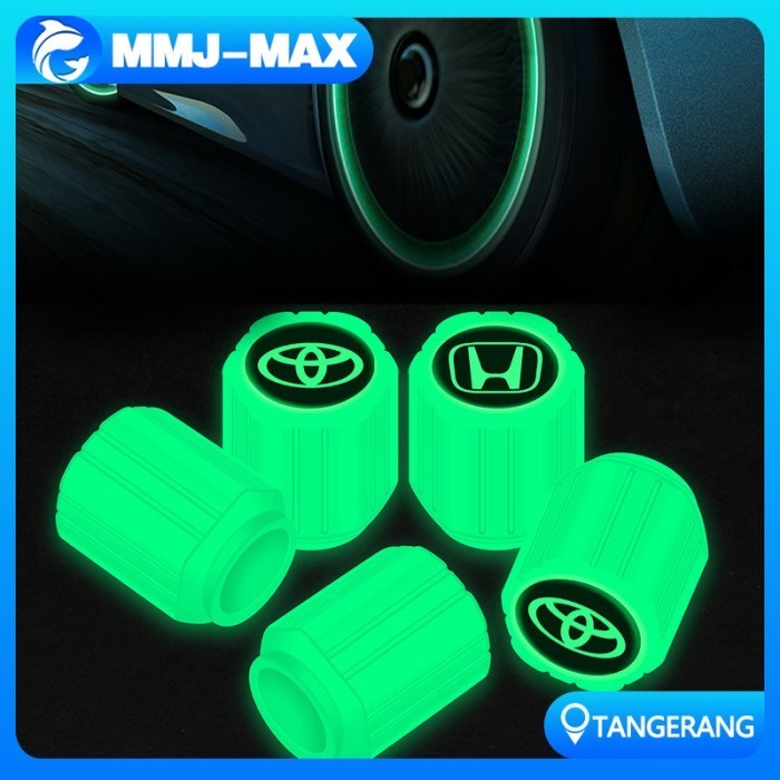 Tutup Pentil Ban Mobil Glow In The Dark/Pentil Ban Fluoresensi Mobil