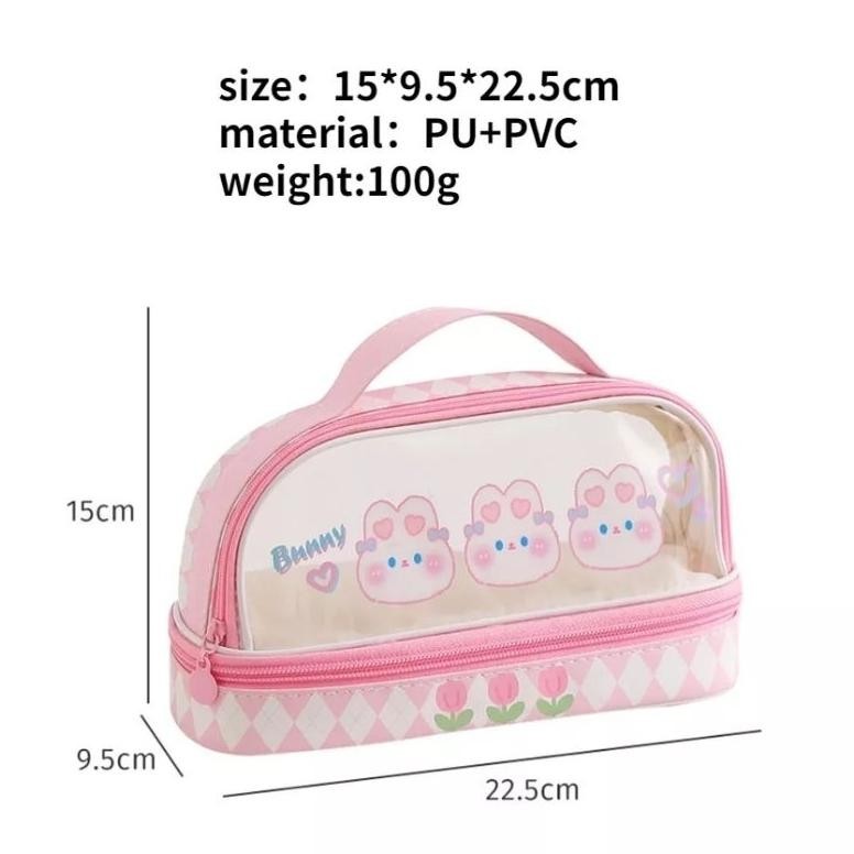 

See-97 Pouch Kosmetik Sanrio Tempat Organizer Make Up Cinnamoroll Melody Kuromi Kitty Wadah Penyimpanan Serbaguna Tas Kotak Pulpen Stationery Transparant Bag Pencil Tempat Alat Tulis Besar 2 Tingkat Anak Murid Sekolah Pensil Bag Transparant Holder