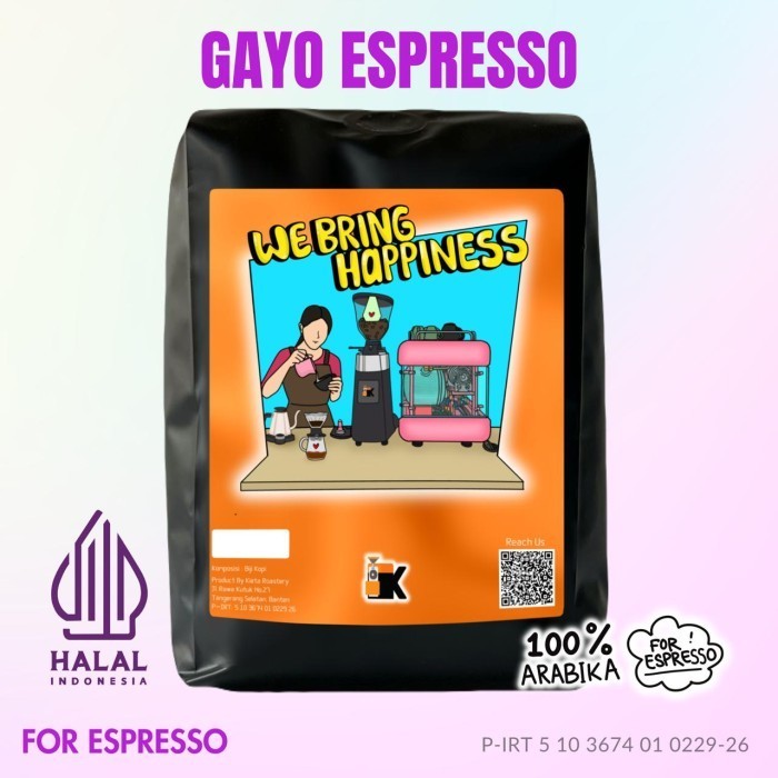 

Biji Kopi Arabika Gayo Espresso 250Gr