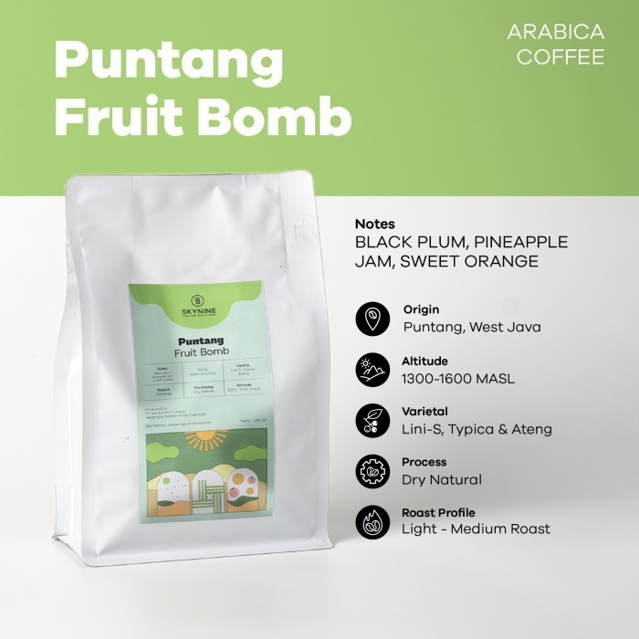 

Kopi Arabika - Fruit Bomb Puntang - Roasted Beans 250Gr