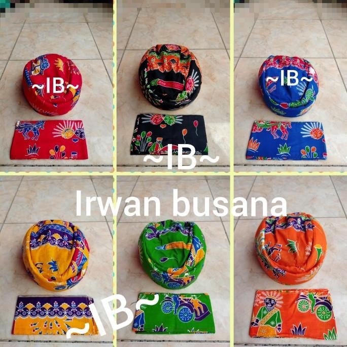 Blangkon betawi dewasa motif ondel2