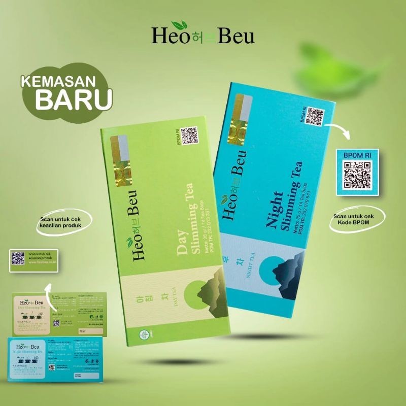 1 PAKET HEO BEU - Teh pelangsing heo beu - heo beu tea minuman teh pelangsing original bpom