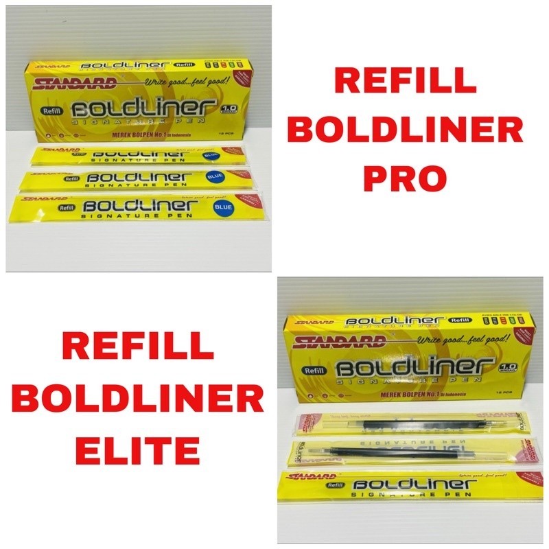 

REFILL PULPEN STANDARD BOLDLINER PRO 1.0 DAN BOLDLINER ELITE 1.0 / 1 BOX ISI 12 PCS