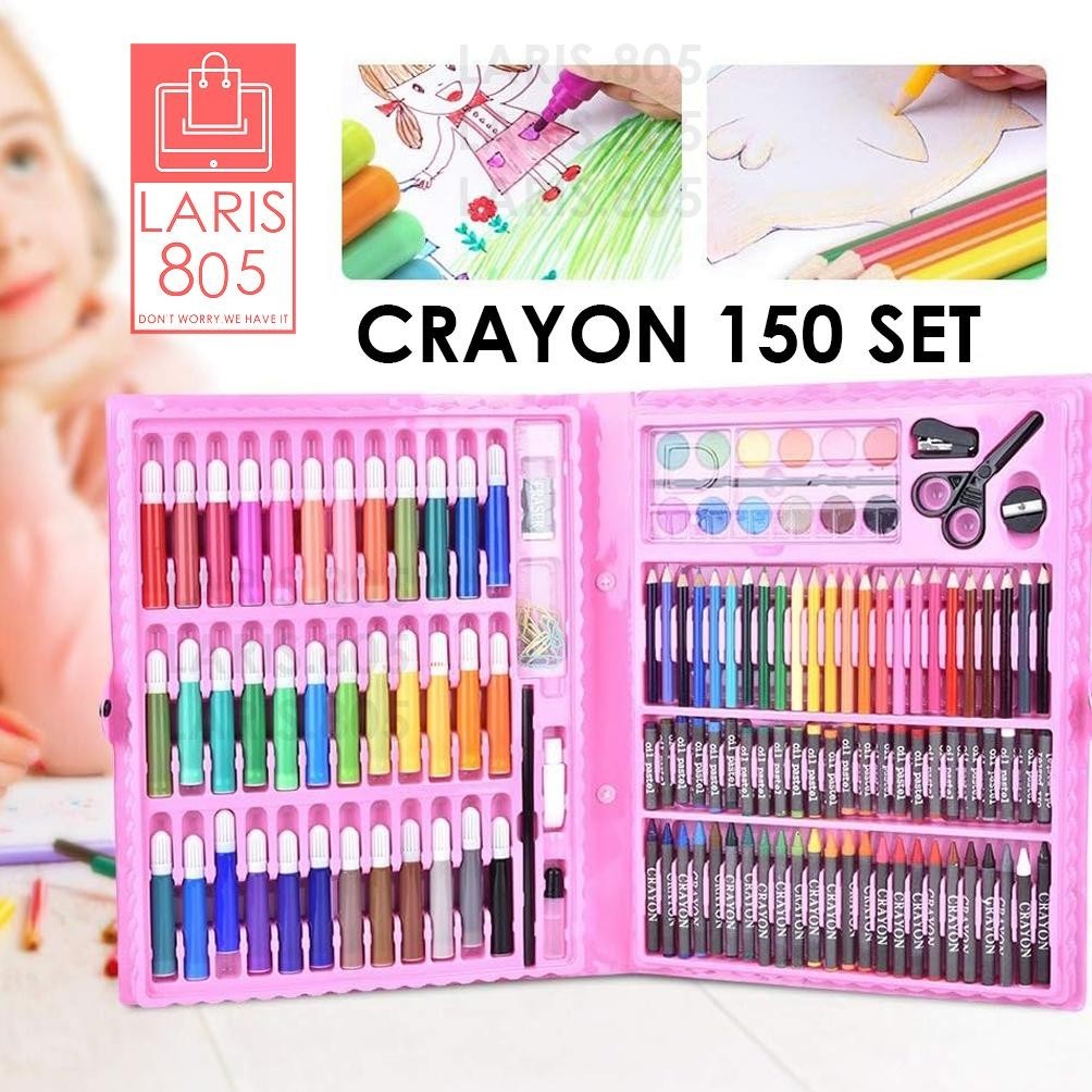 

Gj-46 Crayon 208 Set / Crayon 150 Set / Crayon Art Set Koper Perlengkapan Mewarnai Anak Anak Gratis Ongkir