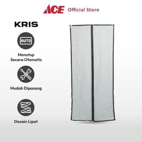 [PROMO] Ace Krisbow Tirai Pintu Magnet Anti Nyamuk 100X220 cm - Hitam Kelambu Pintu Kasa Nyamuk Gord