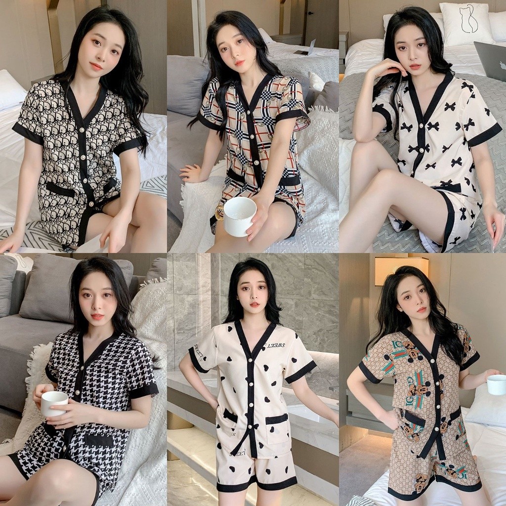 Piyama Dewasa Santai Fashion Terbaru Baby Doll Baju Adem Celana Pendek Terlaris Perempuan Yukensi Ce