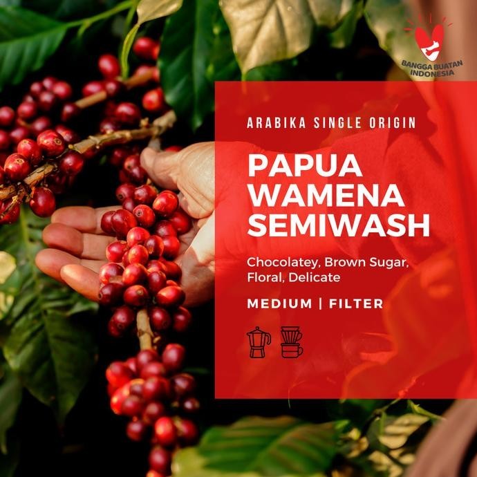 

Arabika Papua Wamena 200 Gr Roast Bean Coffee - Kopi Biji Matang