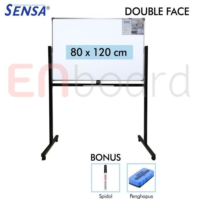 

Jual Papan Tulis Whiteboard Standing Double Face Sensa 80 X 120 Cm