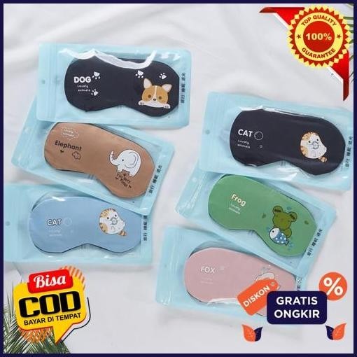 Hot Promo Penutup Mata Tidur Eye Cover Mask Kacamata Anak Motif Hewan Binatang Kartun Simple Cartoon