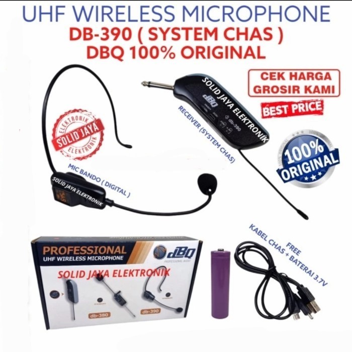 Mic Wireless Dbq Db390 Model Bando Berkualitas