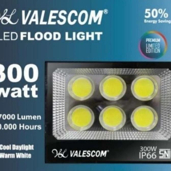TERBARU - Lampu LED 300watt sorot tembak 300 Watt Outdoor COB Valescom 300watt