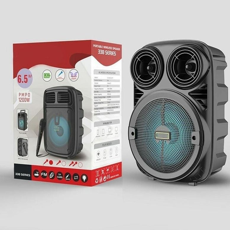 HT SPEAKER BLUETOOTH PORTABLE 6,5INCH KM-3381 PLUS MICROPHONE