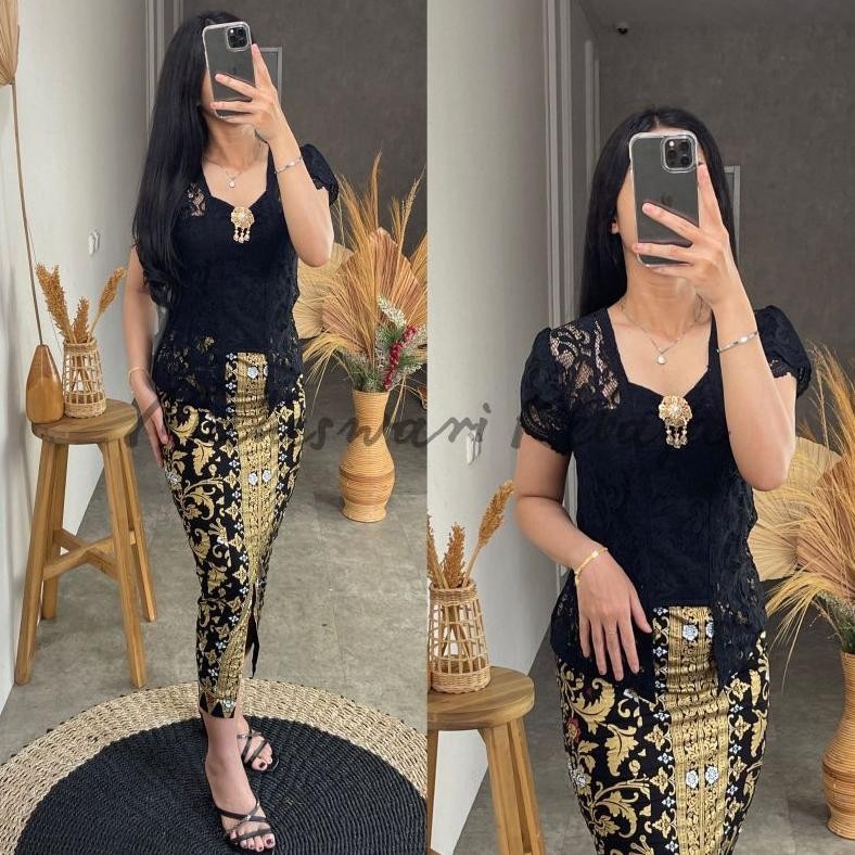 RFG Kebaya Bali Set/Kebaya Bali Lilit Hitam TERLARIS