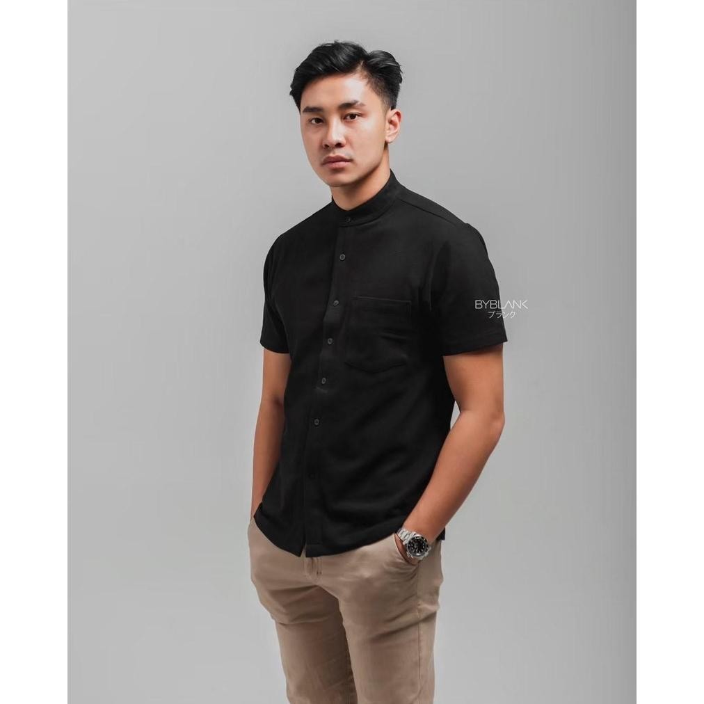 Baju Kemeja Tactical Pria Lapangan Outdoor Kerah Ghai Kerah Ghai In Black Baju Kerja Proyek Wtac W T