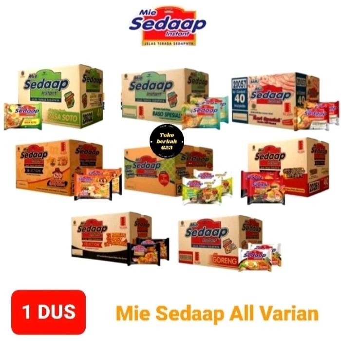

New Produk 1 Dus Mie Sedaap Isi 40 Pcs All Varian .