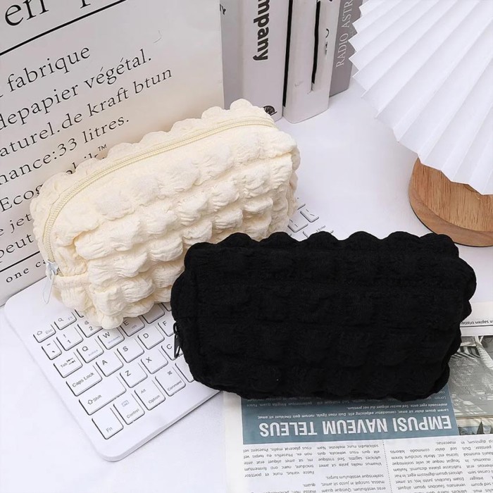 

TERLARIS Tempat Pensil Cream Puff Tepak Lucu Tas Kosmetik Bag Pencil Case Pouch