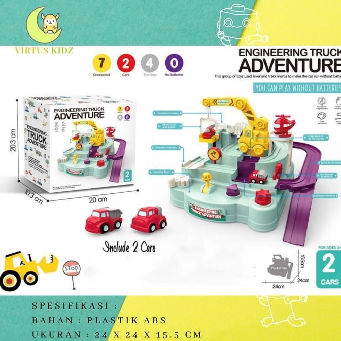 Mainan Train Car Adventure / Engineering Track Adventure / Mainan Truk