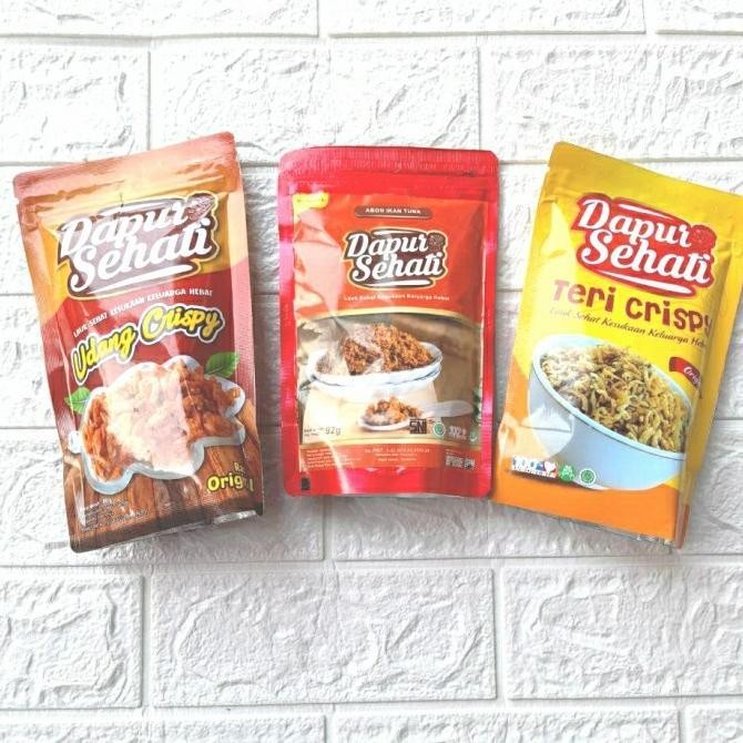 

Paket Lauk Praktis Siap Saji Anti GTM Dapur Sehati Abon, Teri Crispy