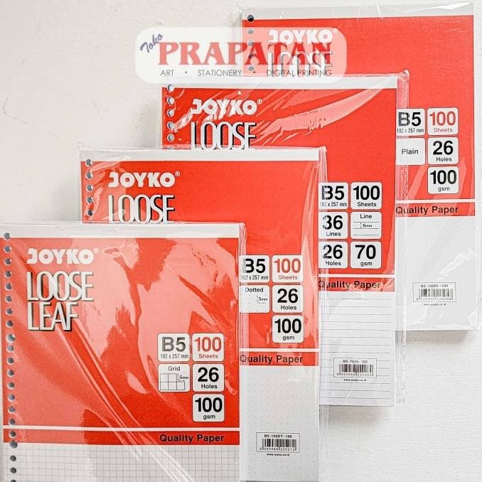 

Loose Leaf / Isi Kertas File / Binder Joyko A5-7020 / 100 Lembar