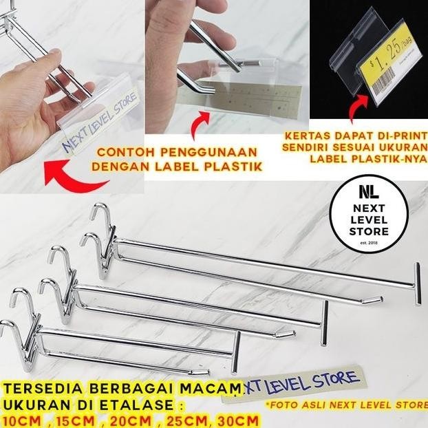 

50PCS Penahan Label Harga PVC Mika Penahan Label Harga Gantungan Label