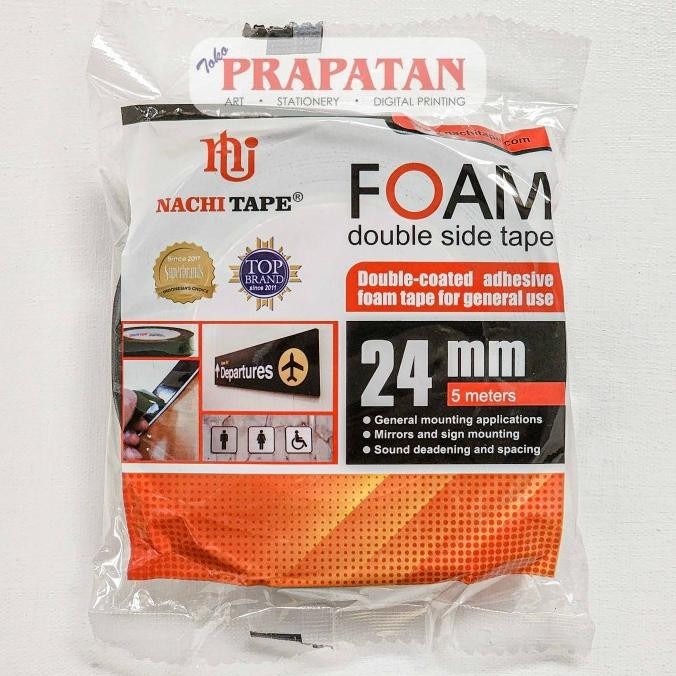 

Nachi Foam Double Tape 24mm x 5m / Isolasi Double Tape