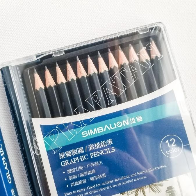 

Simbalion Graphic Pencils 12 Colors / Pensil Gambar Sketsa