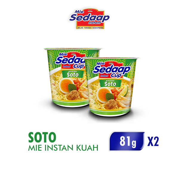 

Sedaap Mie Instan Cup Soto 81 gr x2