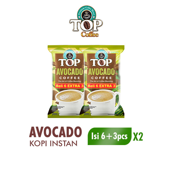 

Top Coffee Kopi Instan Avocado 22 gr isi 6 + 3 pcs x2