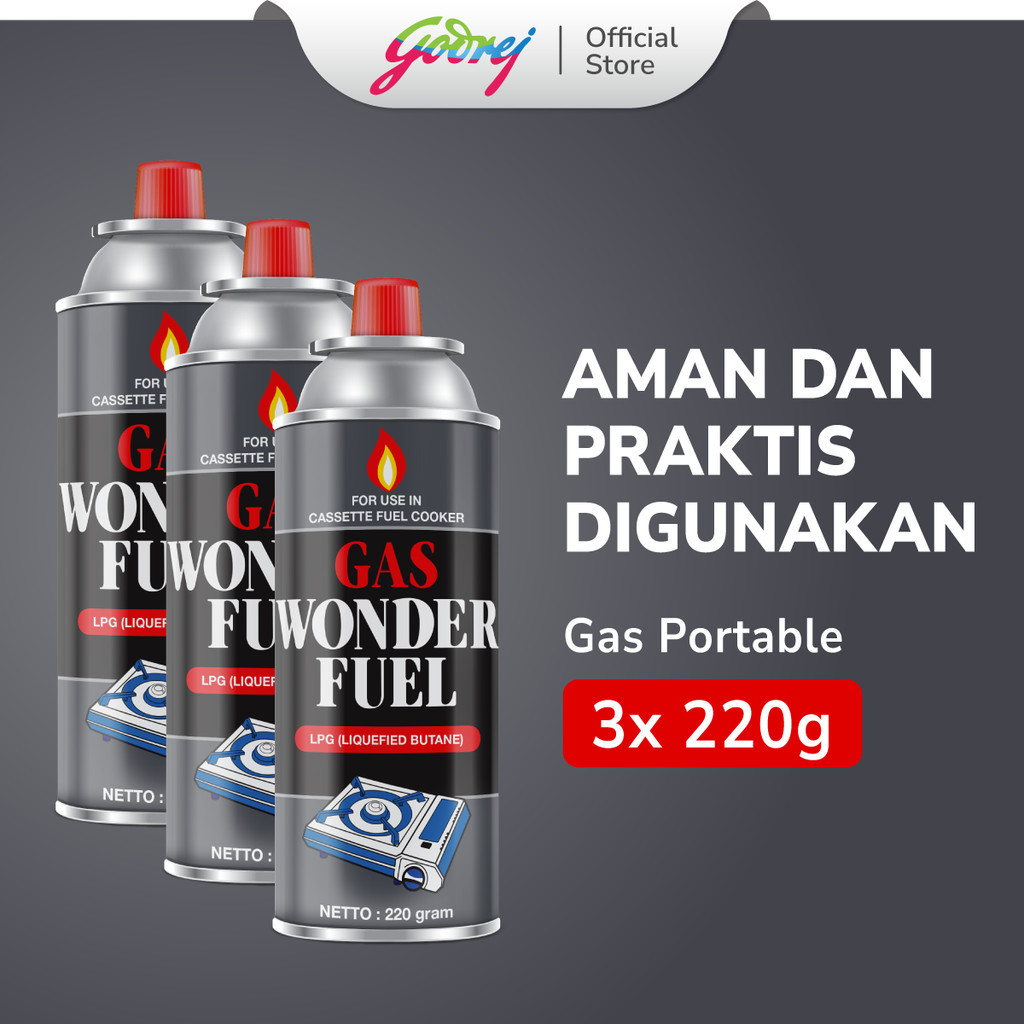 Wonderfuel Gas Kaleng Kompor Portable 220gr x 3