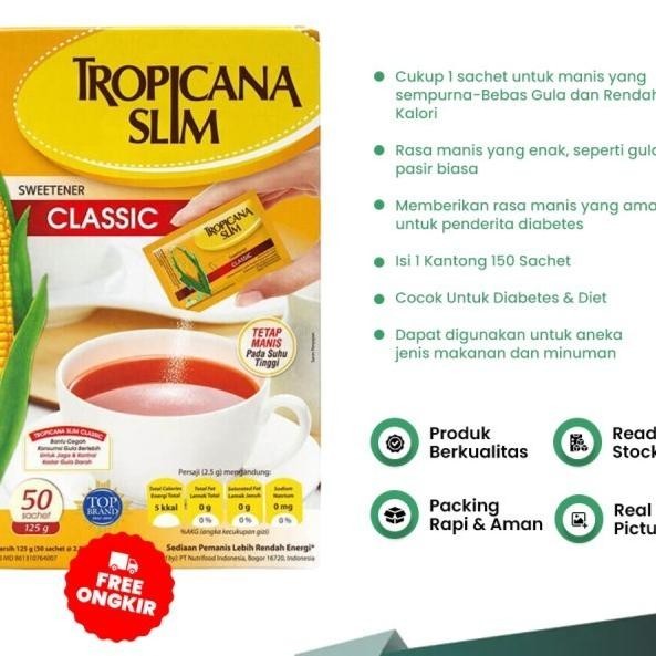 

Tropicana Slim - Classic Sweetener Isi 160 / Pengganti Gula April Staroutlet