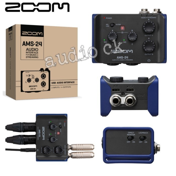 

ZOOM AMS 24 AUDIO INTERFACE RECORD & STREAM WITH EASE ORIGINAL