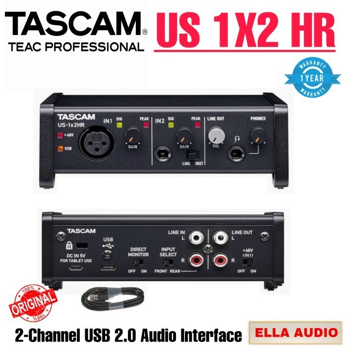 

tascam us 1x2 hr soundd usb tascam us 1x2hr