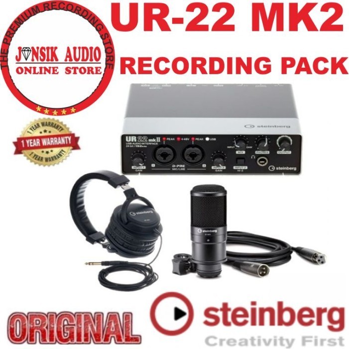 

steinberg ur22mk2 ur-22mk2 ur 22 mk2 recording pack