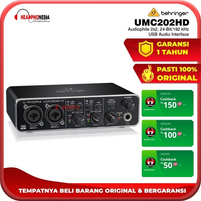 

UMC202HD U-Phoria 2x2 USB Audio Interface