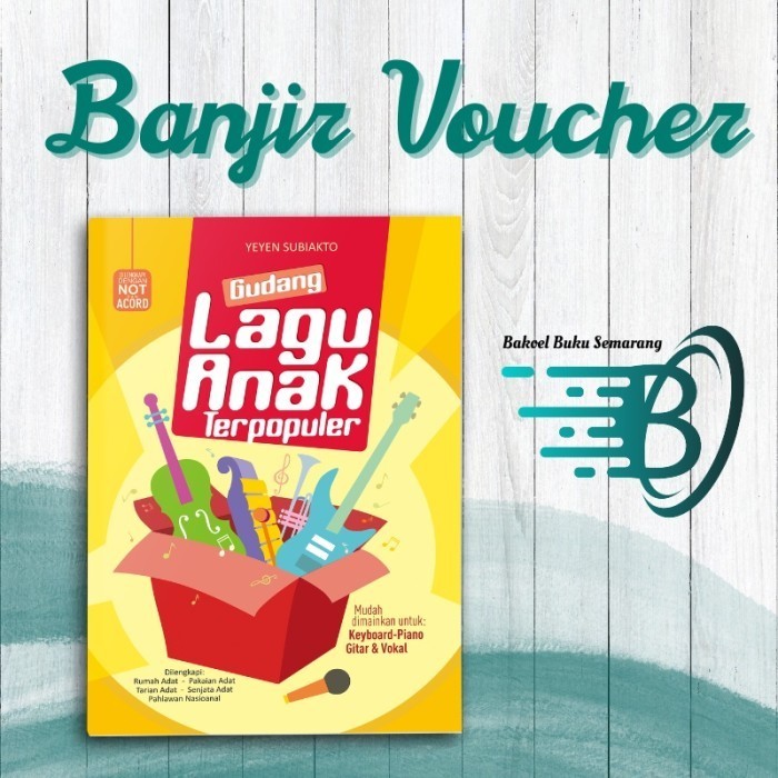 Buku Musik Gudang Lagu Anak Terpopuler Partitur Not Balok Angka