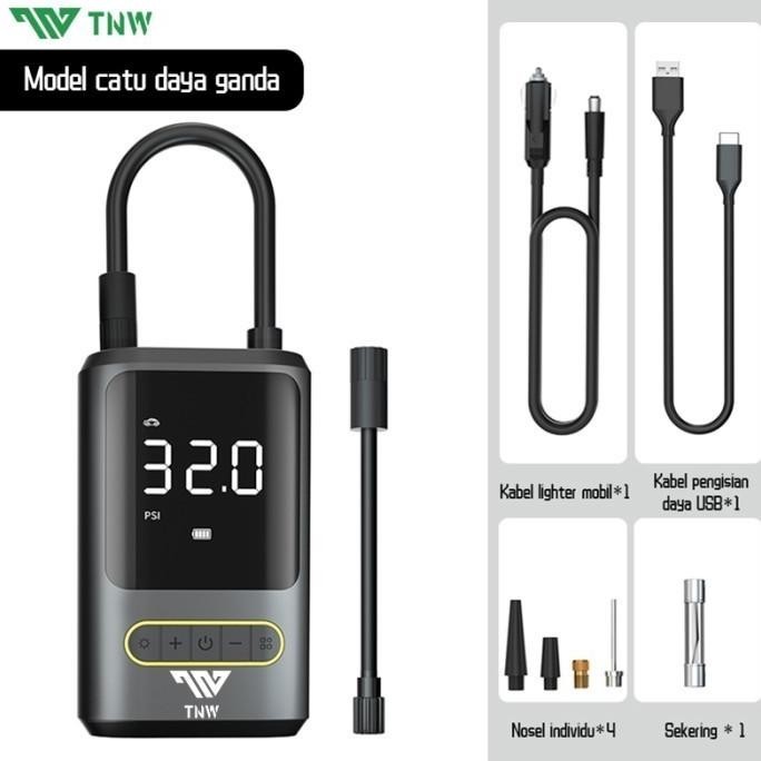 TERBARU - TNW pompa angin portable charging unk ban mobil,motor,sepeda listrik