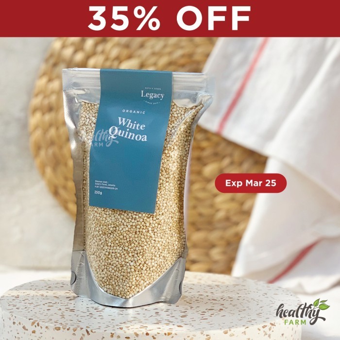 

Terlaris Organic White Quinoa / Gluten Free Quinoa Putih Organik 250g SALE