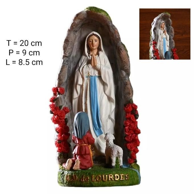 Patung Gua Maria Lourdes Italy / Patung Bunda Maria Lourdes Najwa.Mallstore