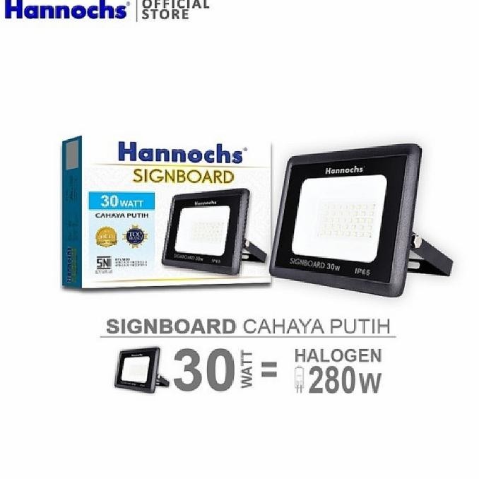 NEW Hannochs Flood light Signboard LED 20 - 200 Watt Putih / CDL