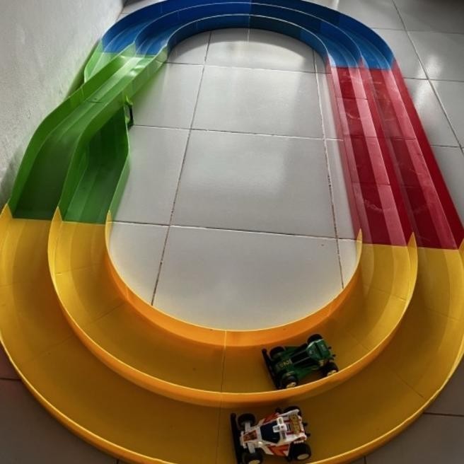 Track Tamiya 2 Jalur Lintasan - Jalanan Track Mobil Balap 2 Jalur Tokonisaya