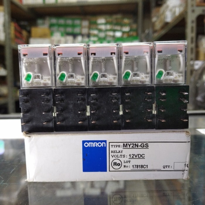 Relay Omron My2N-Gs 220Vac/12Vdc/24Vdc+Socket Original