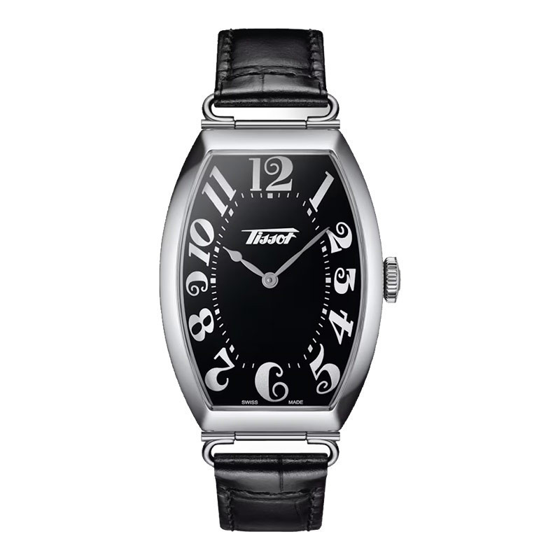 Jam Tangan Pria TISSOT Heritage Porto T128.509.16.052.00 Men Black Dial Black Leather Strap