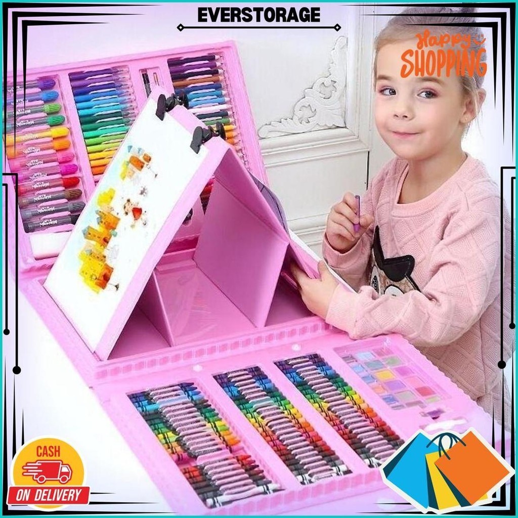 

Crayon Set Isi 208Pcs Viral Case Portable All In One Crayon Isi 150Pcs Viral Best Seller